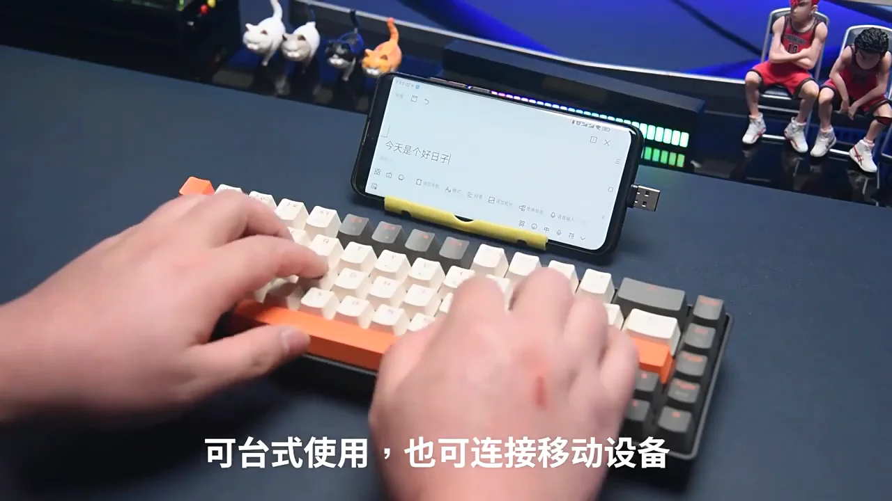 Free Wolf K68 Bt Wireless Dual Mode Mechanical Keyboard Customized ...