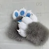 Cuscino grigio-blu per giocattoli cigolanti in stile chiodo, un paio