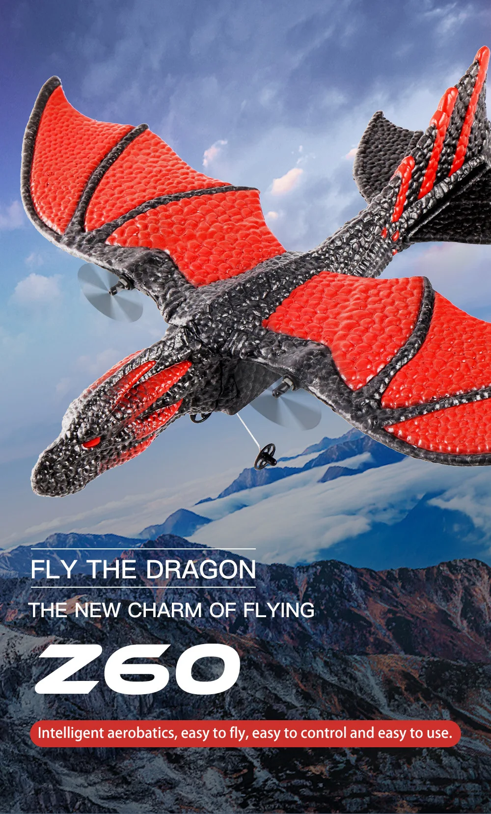 Remote Control Toy Flying Dragon Z60 - 2.4G RC Aircraft with 150m ...