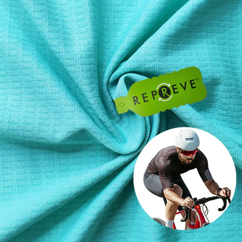 RPET Recycled Polyester Repreve Dry Fit Sports Knitted Fabric for Sportswear T-shirt Soccer Jersey Cycling Jersey