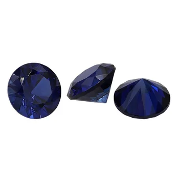Hot sale nielgems 33# 34# synthetic corundum stone price cornflower 7mm round kashmir royal blue sapphire
