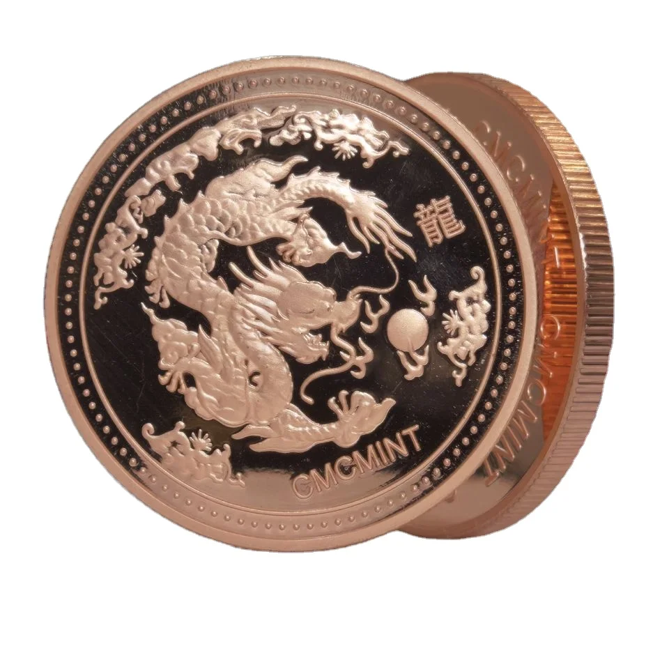 Buy 1 oz 999 Fine Copper Dragon Round Bullion Coin C99 - Ideal for