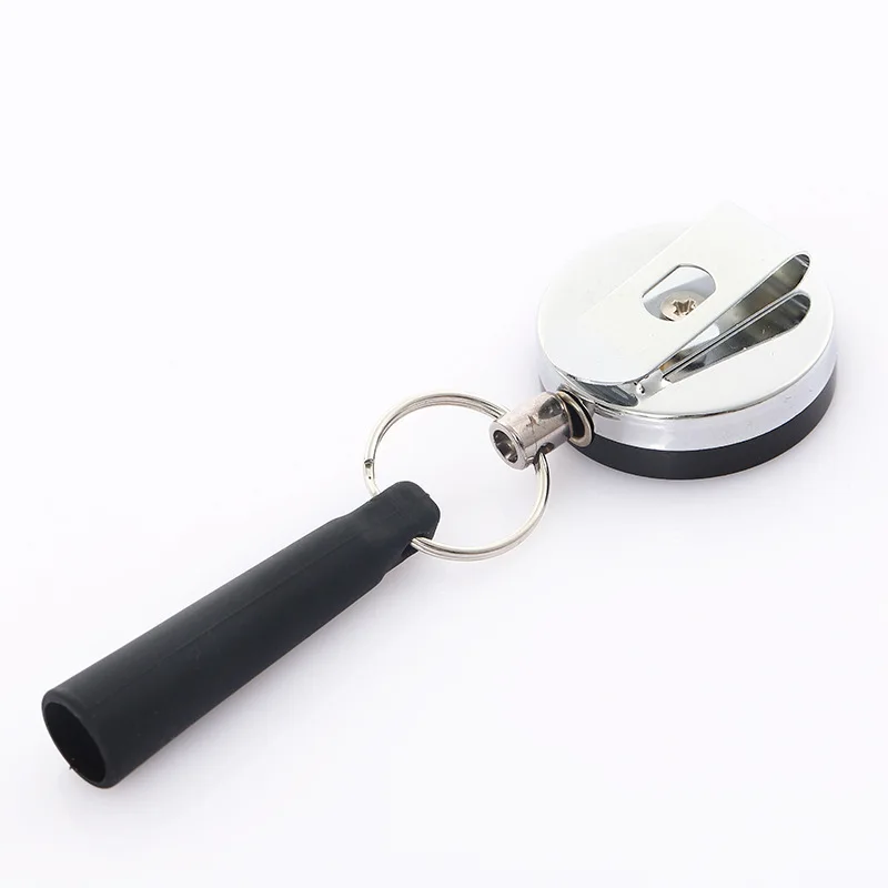 Retractable Pen Holder, Badge Reel Pen Clip Keychain With Belt