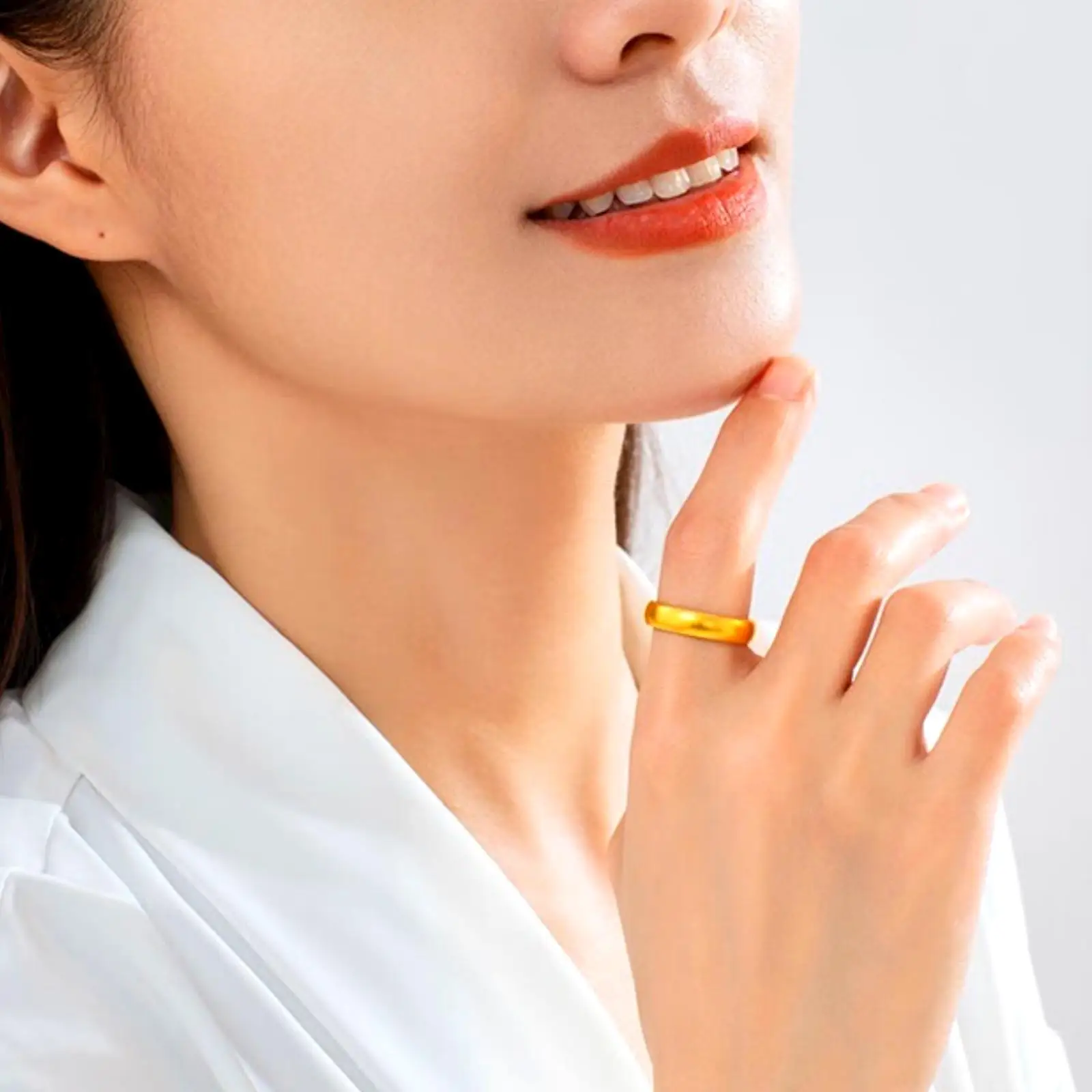 Luxury Fashion Real Gold Ring 24K Jewelry For Men & Women 999 Pure Solid Gold Ring