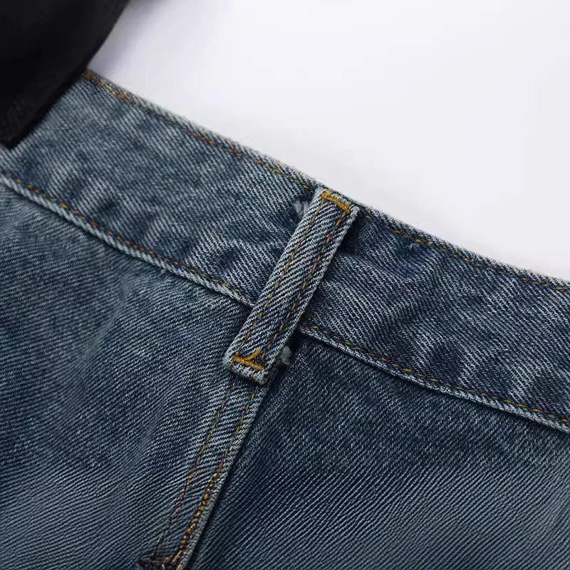 Clothing Manufacturers Whisker Washed Loose Custom Denim Shorts Men Men's Shorts