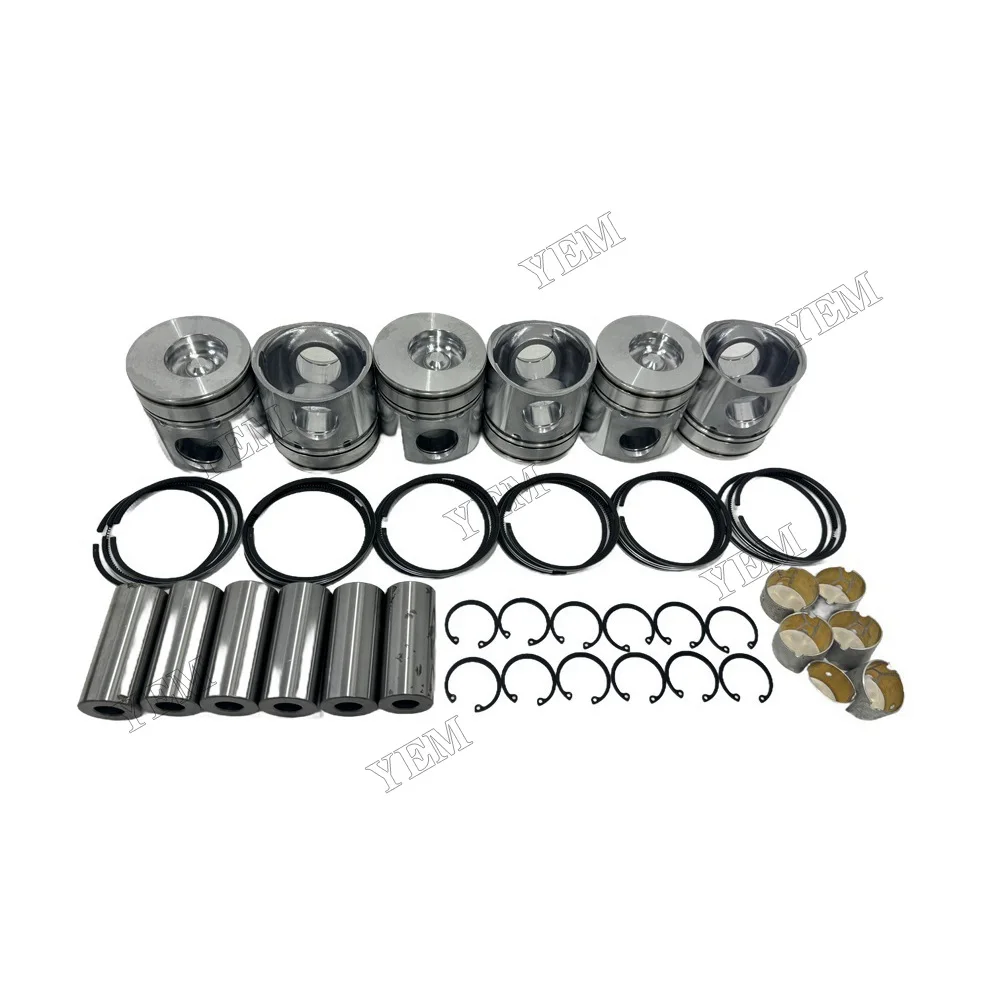 Cylinder Piston and Ring Kit Compatible for Komatsu 6D102 Engine Parts Factory 6