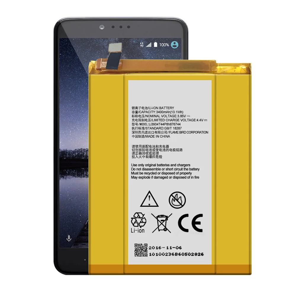 Batería recargable Li3934t44p8h876744 para teléfono móvil ZTE Z981