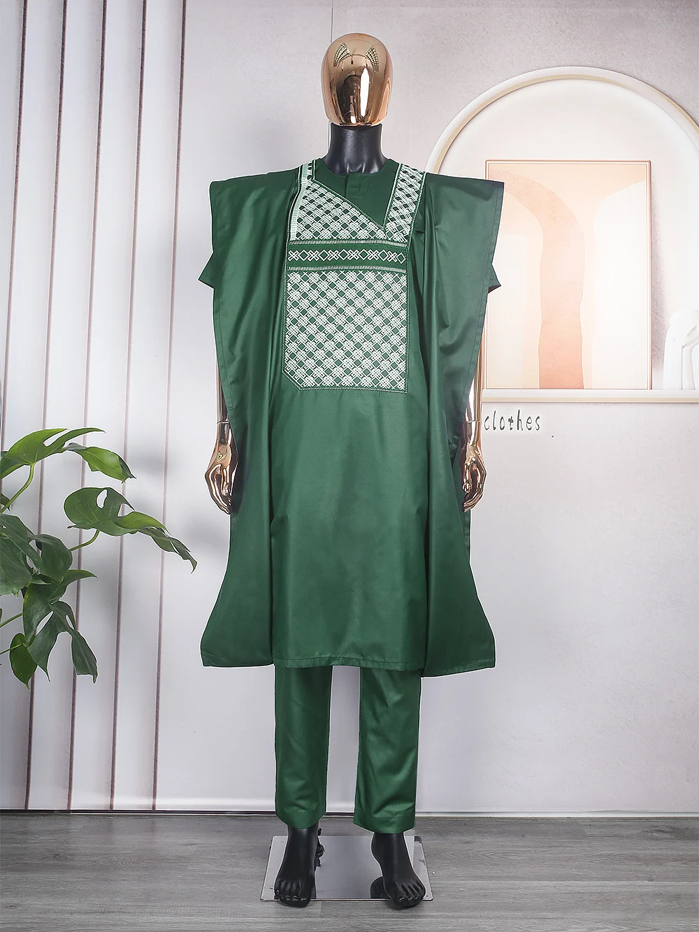Afrikaanse Heren Kleding Set 2 Stuks Shirt En Broek Afrikaanse Heren Kleding Set 2 Stuks Shirt En Broek