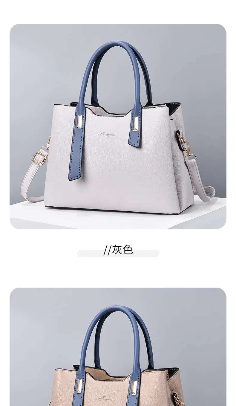 New Style Casual Women's Bags Soft Leather Ladies Handbags Multi Layer Large-capacity Single-shoulder Bag Hand Bags