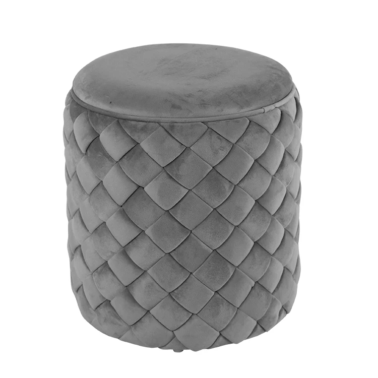 New Design Luxury Space Saving Living Room Round Storage Ottoman