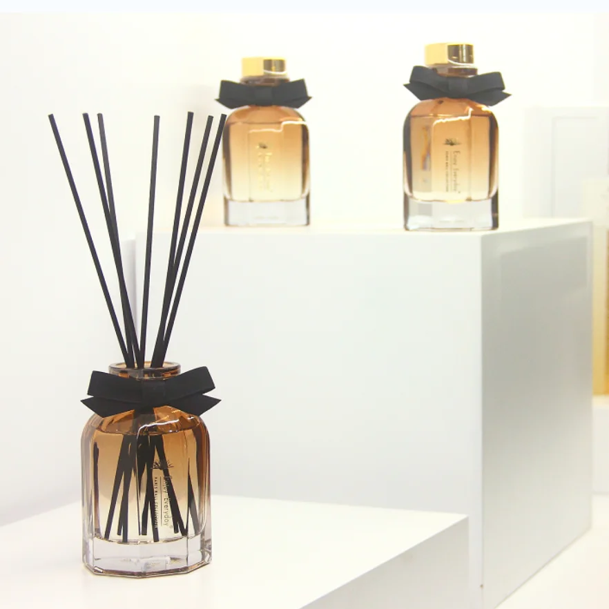 product new design amber glass home fragrance diffuser stick essential oil reed diffuser set for home hotel decor352-5