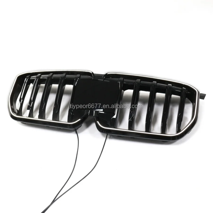 product tiypeor car front bumper led grille for bmw x1 u11 2023   2025 single bar led front bumper kidney grille mesh grille-10
