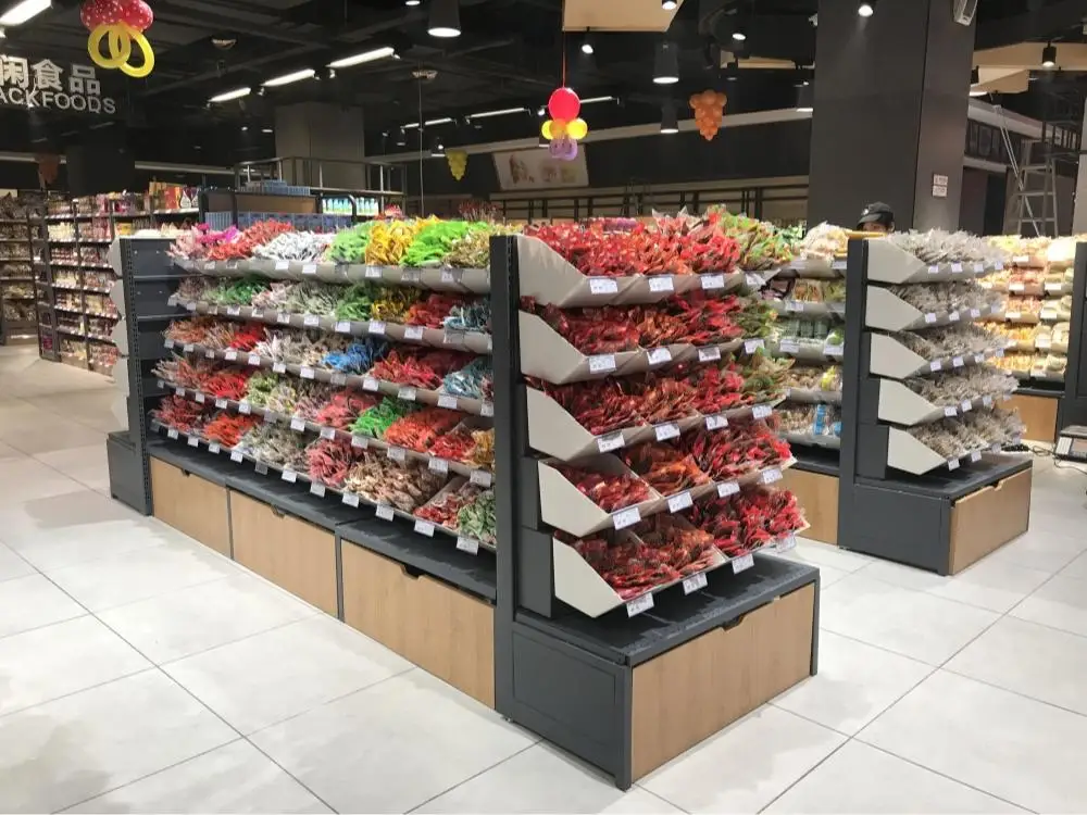 Xinde Convenience Store Potato Chips Candy Display Racks Doubleside