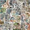 Set de 50 Adhesivos Grises con Diseño de Puzzle