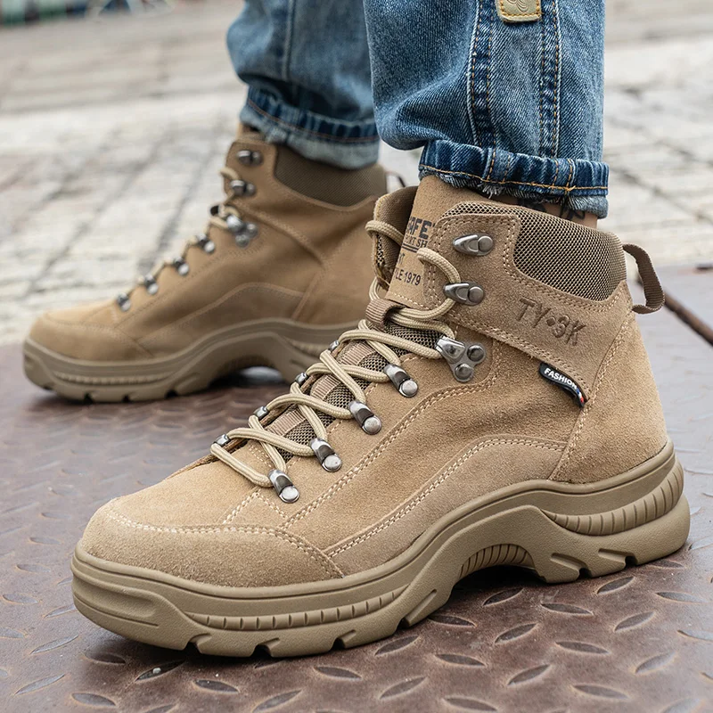 AU Men Safety Steel Toe Work Boots Shoe Anti-puncture Anti-smash Hiking  ~ 