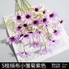 1 tissu de soie petite marguerite violet