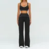 7028 Soutien-gorge 7028-2 Pantalon à jambes larges - Noir haut de gamme