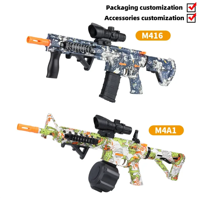 Bolas Gell Blaster Ak 47 Pistola De Balin M416 Orbeez Splatter Ball ...