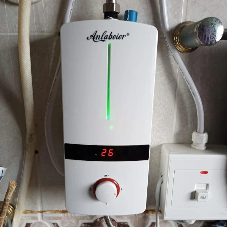 bathroom hot water machine electric tankless