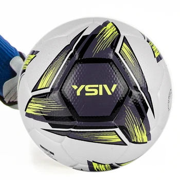 High Quality Customizable Logo Match Soccer Ball Official Size 5 Thermal Bonded PU Material for Adult Training