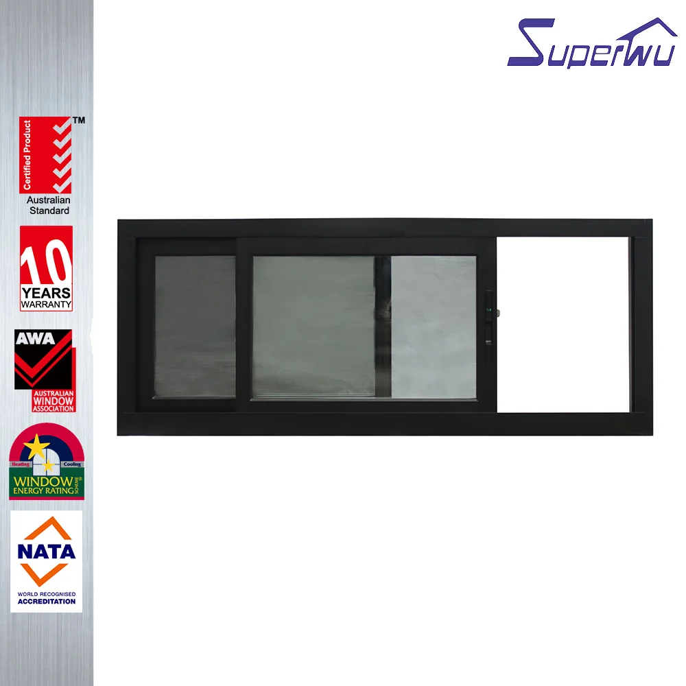 Newest design frame aluminium windows standard sliding window dimensions tempered glass panels for house