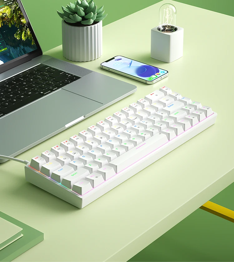 BOW 68-Key Gaming Keyboard - Mechanical, Backlit, & Hot Swappable