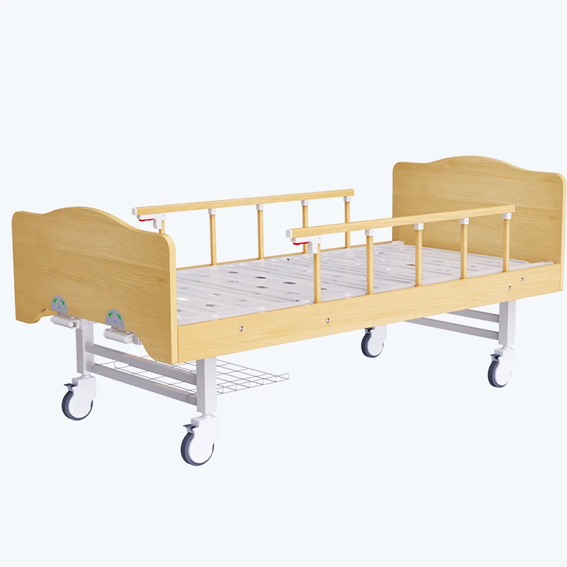 free mattress 2 cranks manual icu hospital care bed with 2 function-61