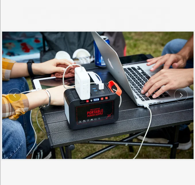 Лидер продаж, заводской внешний аккумулятор на солнечной батарее 80 Вт, 5 в 1, внешний аккумулятор переменного тока со светодиодной подсветкой для кемпинга, походов, внешний аккумулятор для ноутбука