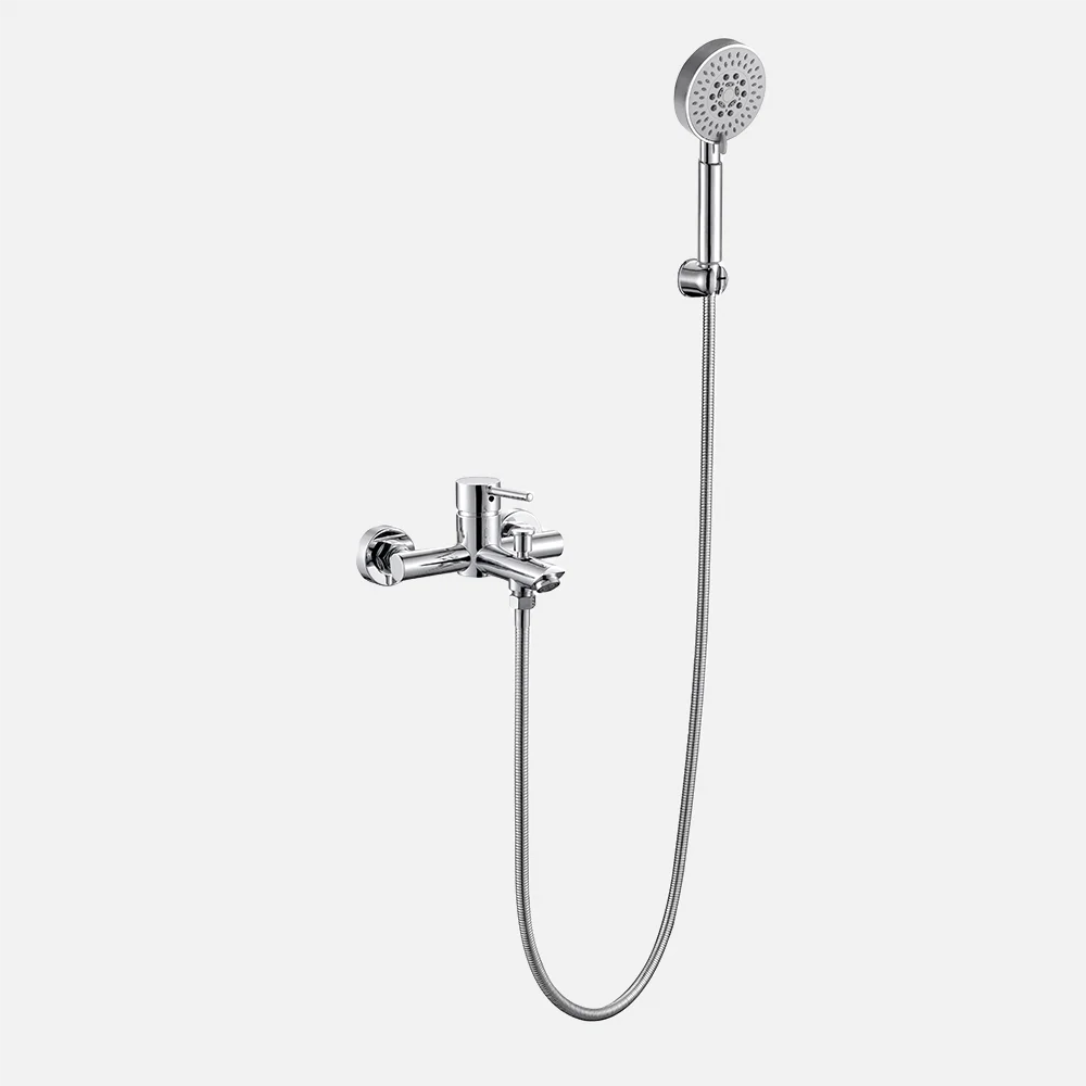 Wall Mount Waterfall Shower Mixers Sets Chrome Brass Bathroom Bath Shower Faucets Wash Copper Shower Mixers Sets