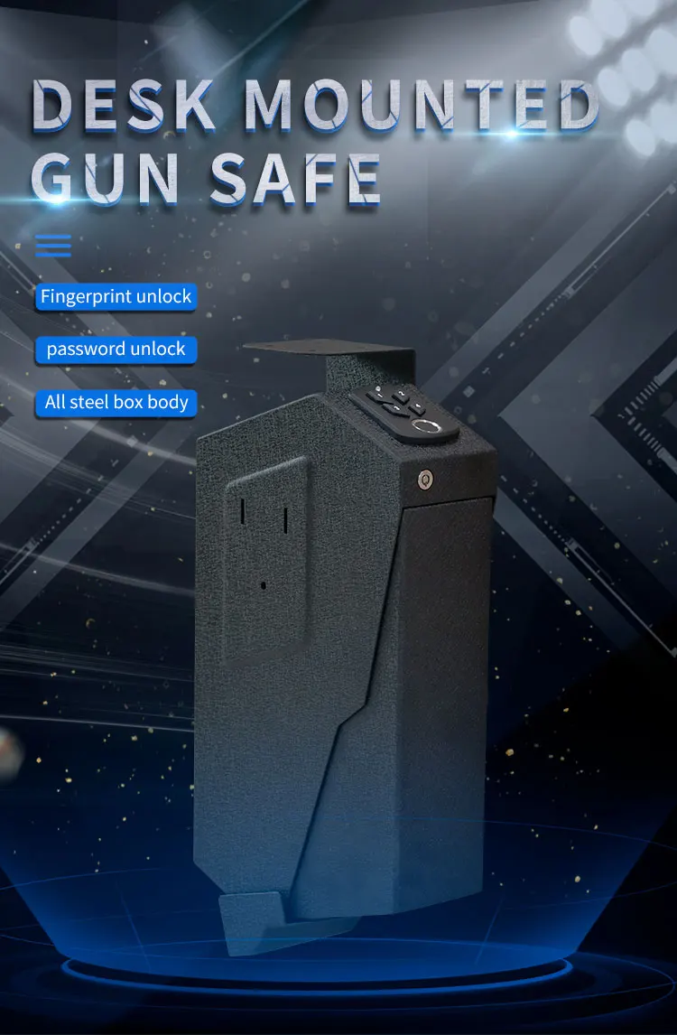 CEQSAFE Wall Biometric Fingerprint Steel Car Portable Locking Box Secure Gun Safes for Keys Safes factory