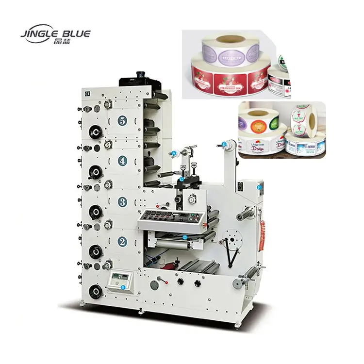 5 kleuren Hot Sale Roll to Roll Flexo-drukmachine voor papieren beker