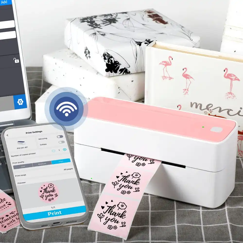 Desktop Phomemo Fast Printing USB 4inch Shipping Waybill Label Printer 104mm Thermal Barcode Label Printer for Dropshipping