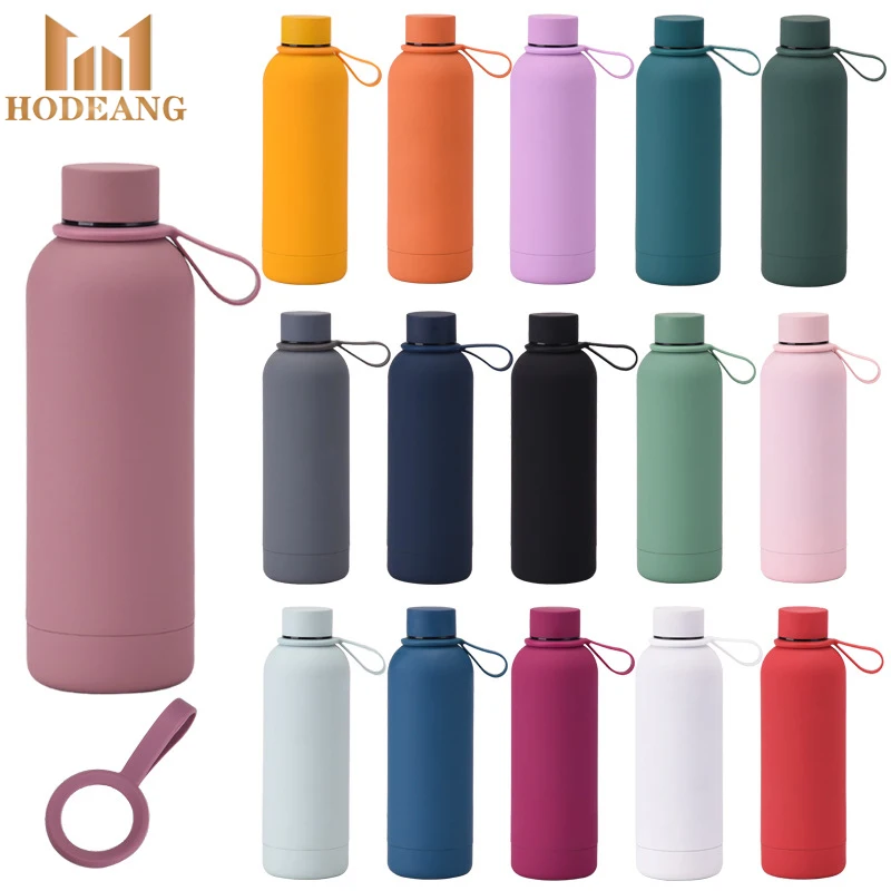 17oz/500ml 750ml 1000ml rubber paint Vacuum Insulated sports bottle ...