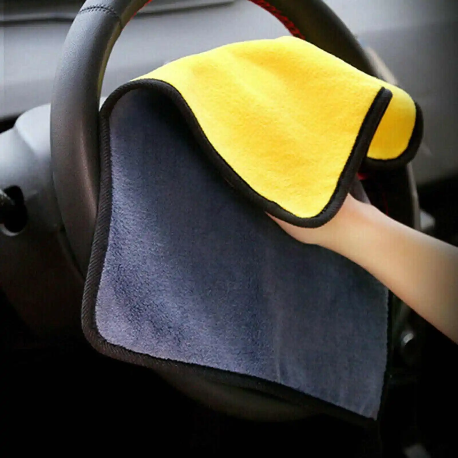 10pcs automotive double-sided fleece absorbent towel