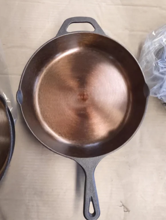 Высококачественная чугунная посуда полированная сковорода с антипригарным покрытием