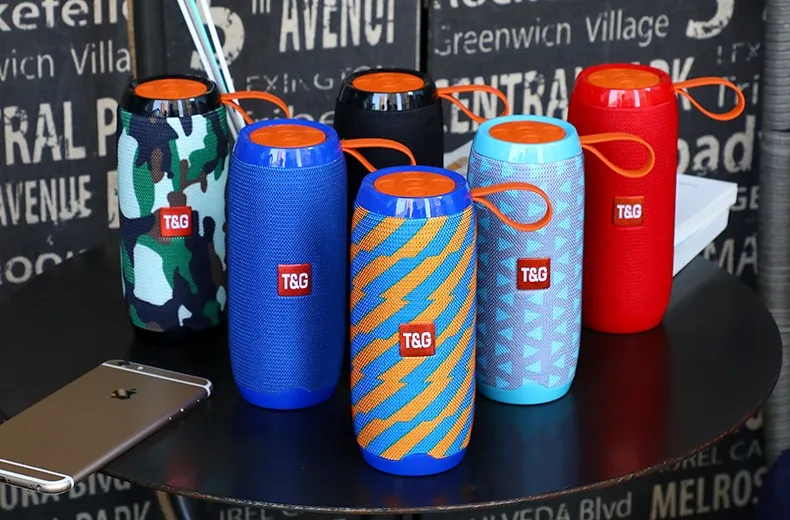 T&G wireless portable fabric speaker bluetooth with subwoofer & waterproof - ANKUX.COM