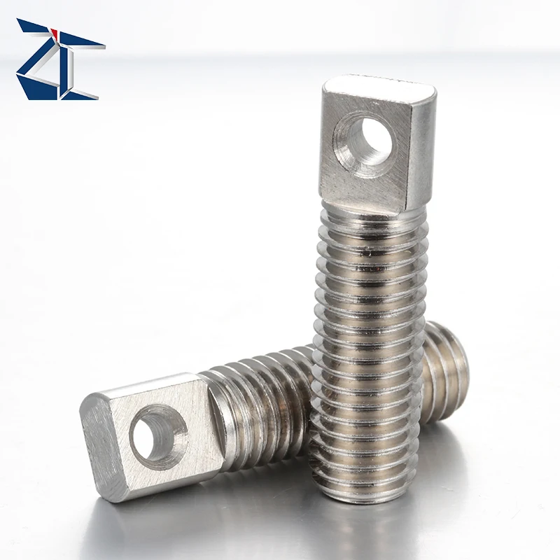 product custom stainless steel 304 fish eye bolt micro machining drilling spring anchors wrench flats hex bolt with hole-45