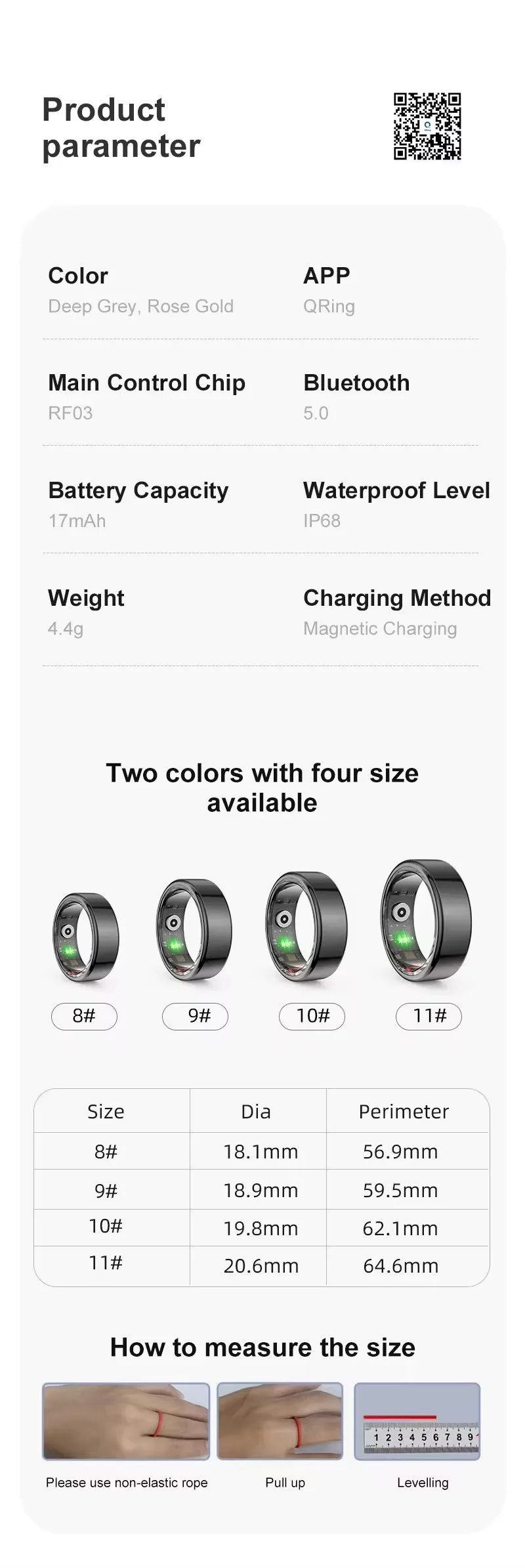 Smart Ring Health Tracker Blood Oxygen Monitor Sleep Monitor Mobile Phones APP Control Wearable Technology Intelligente Rings