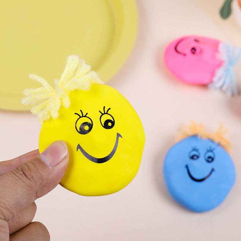 Squeeze Toys Smiling Face Doll - Funny Stress Relief Pinch Toy for