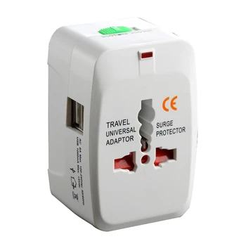 Hot Sale Electric Plug Power Socket Adapter International Travel Universal Charger Converter EU UK US AU with dual USB port