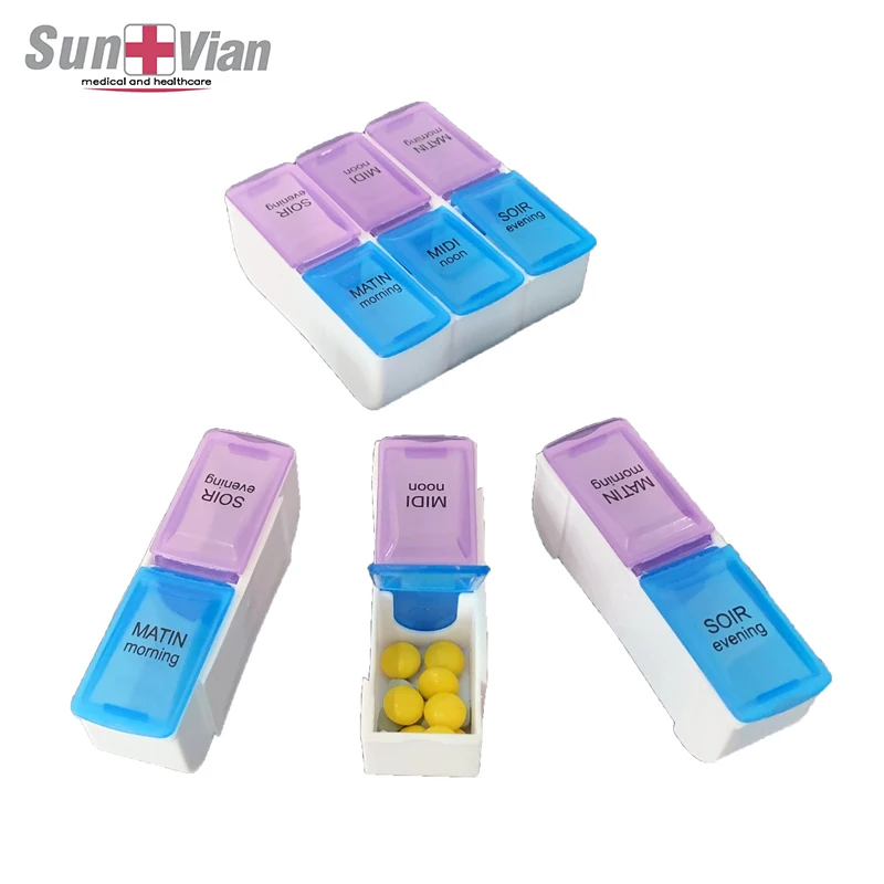 Plastic Pill Box With 5&6 Compartments