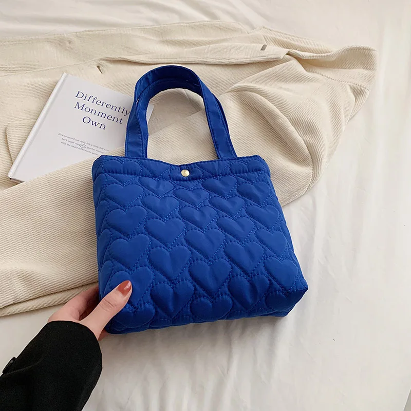 Handbags Fashion Fall Winter Lightweight Filling Quilted Bag Puffy Quilted Weekender Small Tote Puffer Bag Women