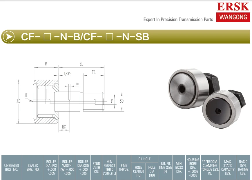 Cam Follower Bearing Kr26 Cf101 Kr30 Cf12 Kr32 Cf121 Kr35 Cf16 Buy