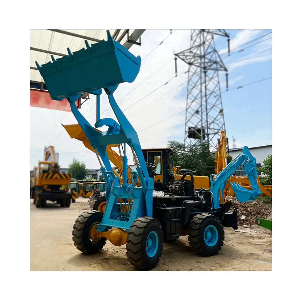 China New Backhoe Loader Excavator Cheap Equipment Heavy 4x4 Backhoes Loader
