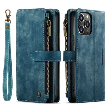 Detachable Leather Magnetic Card Pocket Phone Case for iPhone 15 Luxury Wallet Case For iPhone 15 pro max
