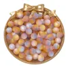 Perles mates irisées - bleu, rose, jaune