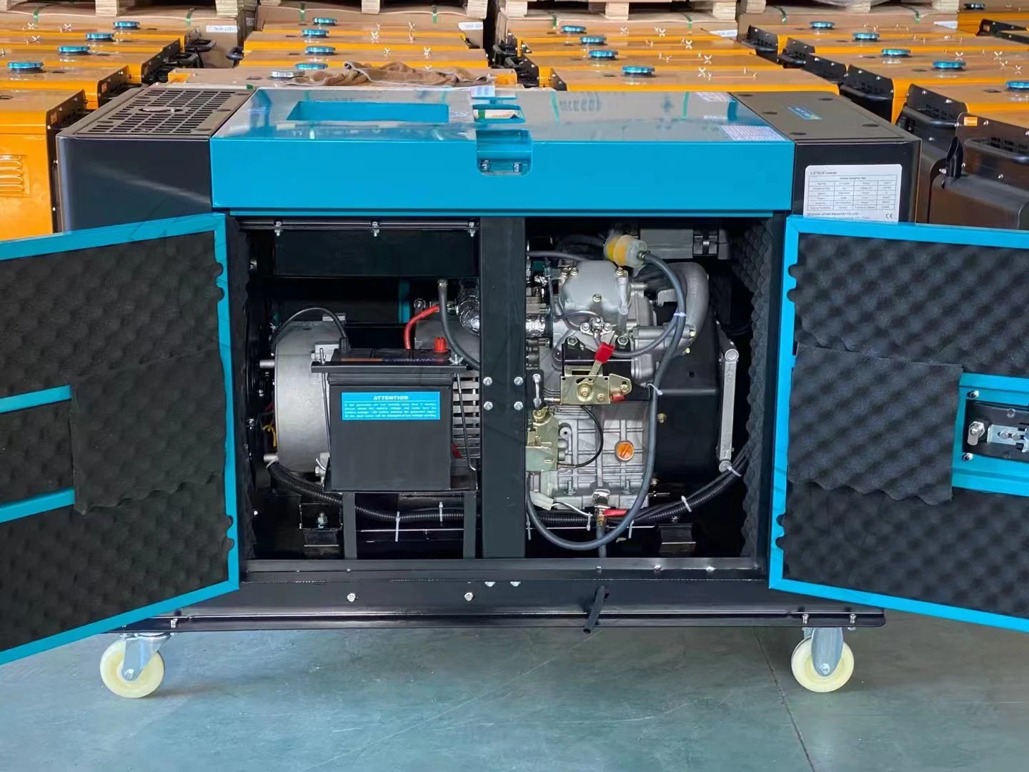 60hz  15kw 15kva durable high power portable diesel generator double cylinder 12kw-8