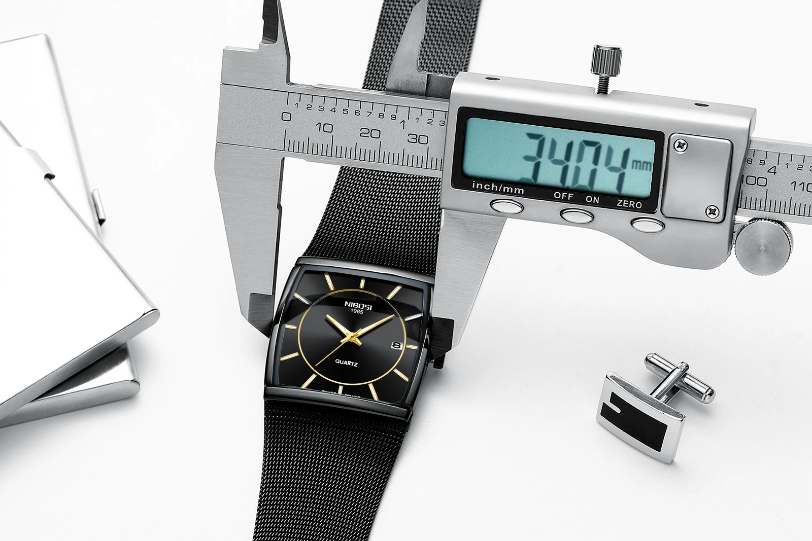 ニボシ2338ブランド時計男性用手首高級耐水性クォーツ時計男性用腕時計