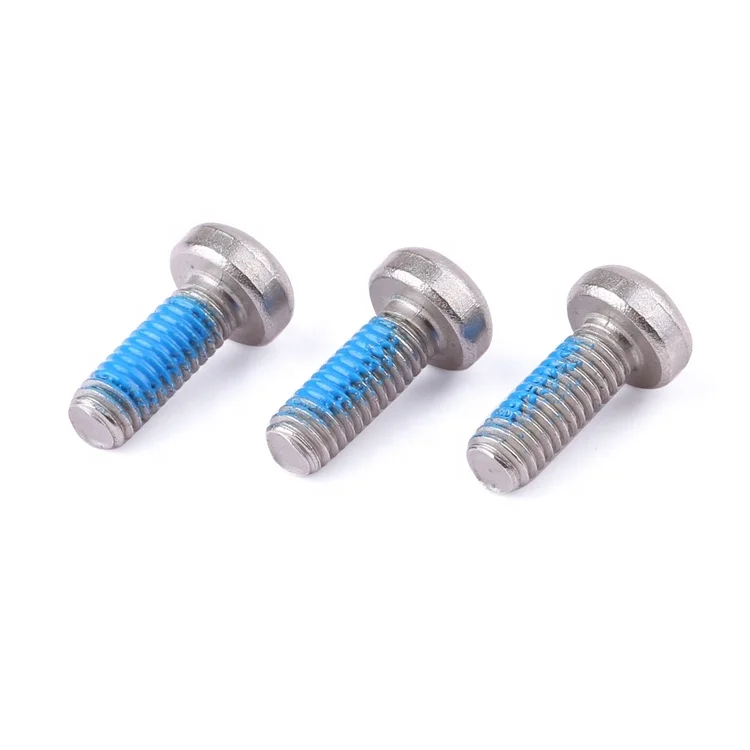 Factory fastener M2-M8 stainless steel 304 316 anti loosening nylon adhesive pan head torx screw GB2672