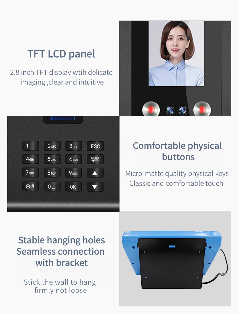 Biometric Facial Time Attendance Machine with Face and Fingerprint Recognition